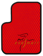 Красный EVA Smart автоковрик с черным кантом