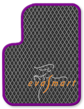 Серый EVA Smart автоковрик с фиолетовым кантом