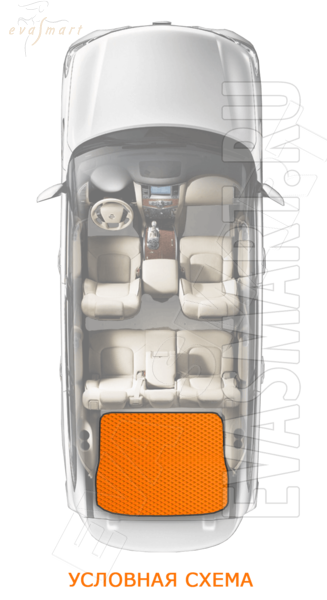Mitsubishi Galant IX 2004 - 2012 коврик в багажник EVA Smart