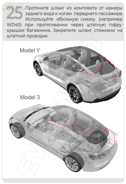 Tesla Model 3 2017 - 2022 г.в. (3945) омыватель камеры заднего вида