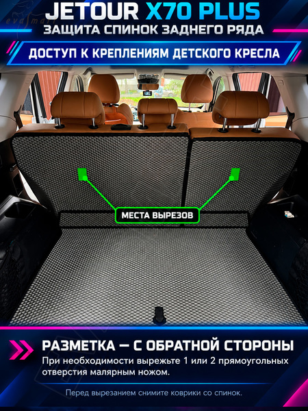 Jetour X70 Plus багажник Макси плюс 2023 - н.в. коврики EVA Smart