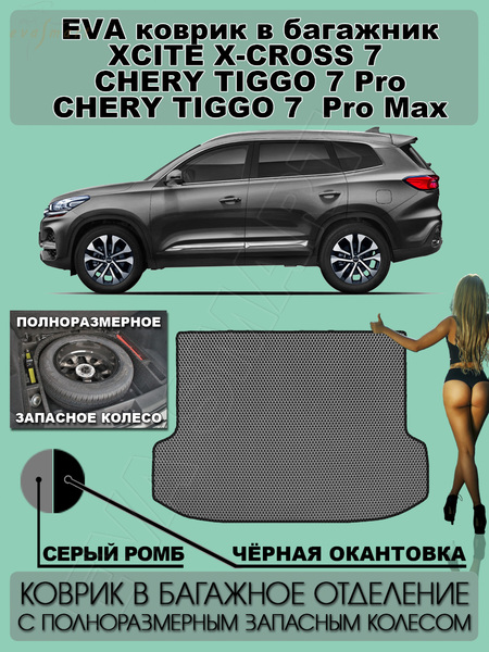 Chery Tiggo 7 Pro Max коврик в багажник с полноразмерным колесом