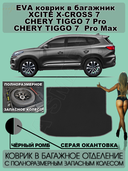 Chery Tiggo 7 Pro Max коврик в багажник с полноразмерным колесом