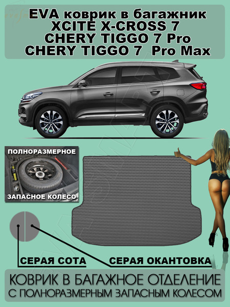 Chery Tiggo 7 pro Max I 2020 - н.в. коврик в багажник с докаткой