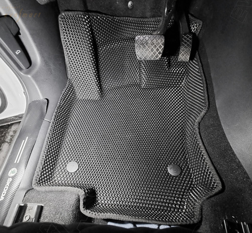 Skoda Kodiaq 7мест пресс борта 2016 - н.в. коврики EVA Smart