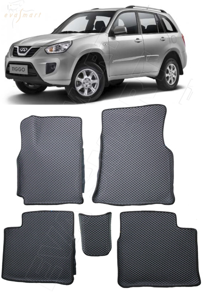 Chery Tiggo (T11) FL рестайлинг вариант макси 3d 2011 - 2015 коврики EVA Smart