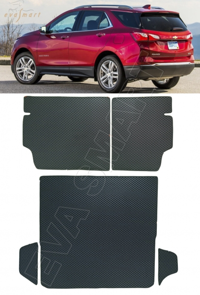 Chevrolet Equinox III 2017 - 2020 коврик в багажник макси EVA Smart