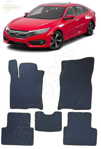 Honda Civic X хэтчбек 2015 - 2021 коврики EVA Smart