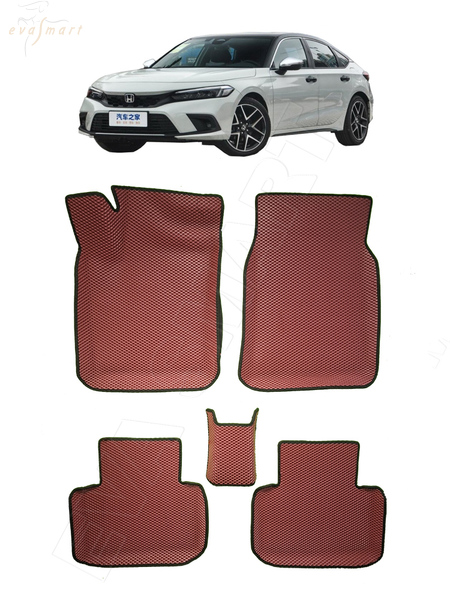Honda Civic XI (China) седан вариант макси 3d 2021 - 2024 коврики EVA Smart