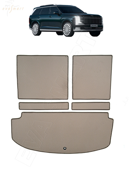 Hyundai Palisade II LX3 багажник 2024 – коврики EVA Smart