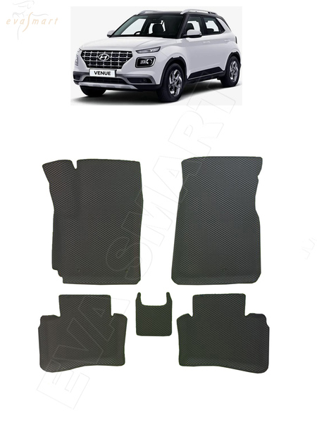 Hyundai Venue вариант макси 3d 2019 - 2022 коврики EVA Smart