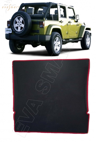 Jeep Wrangler III (JK) 5дв 2007 - 2018 коврик в багажник EVA Smart