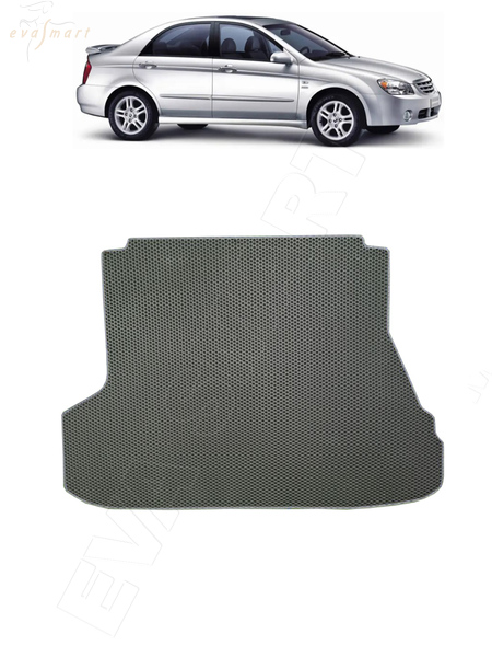 Kia Cerato I багажник 2004 - 2009 коврики EVA Smart