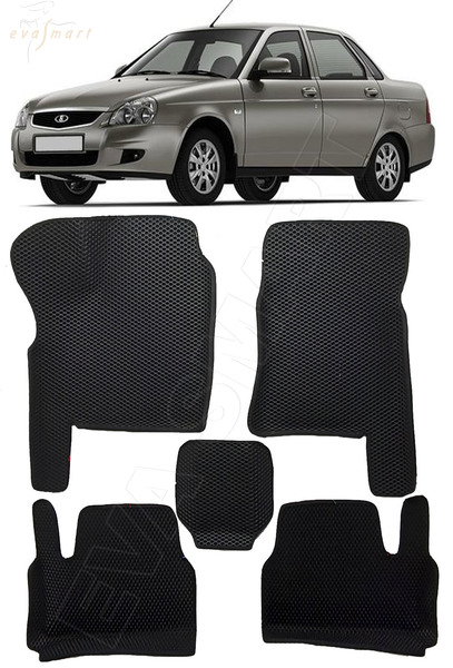 Lada Priora вариант макси 3d 2007 - 2018 коврики EVA Smart