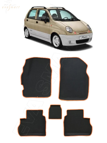 Daewoo Matiz вариант макси 3d 2000 - 2015 коврики EVA Smart