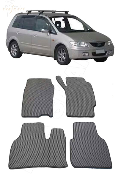 Mazda Premacy правый руль 1999 - 2004 коврики EVA Smart