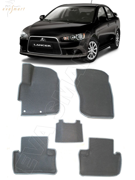 Mitsubishi Lancer X вариант макси 3d 2007 - 2017 коврики EVA Smart