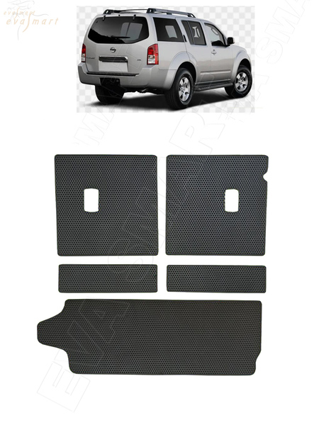 Nissan Pathfinder III (R51) багажник 2010 - 2014 коврики EVA Smart