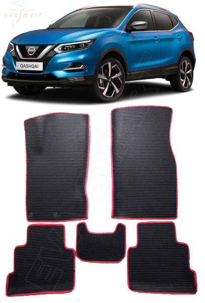 Nissan Qashqai J11 вариант макси 3d 2014 - н.в. (сборка Англия) коврики EVA Smart