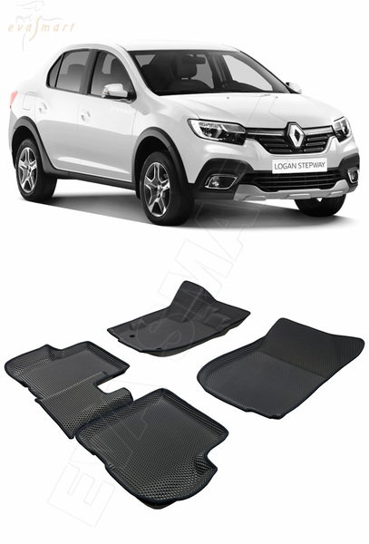 Renault Logan II stepway пресс борта 2012 - н.в. коврики EVA Smart