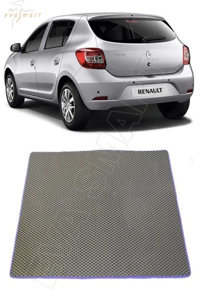 Renault Sandero II багажник 2013 - 2022 коврики EVA Smart