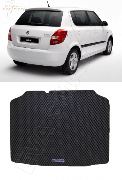 Skoda Fabia II 2007 - 2014 коврик в багажник EVA Smart