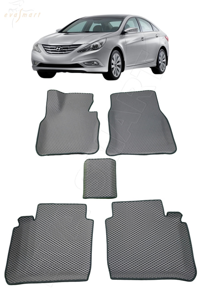 Hyundai Sonata VI вариант макси 3d 2009 - 2014 коврики EVA Smart