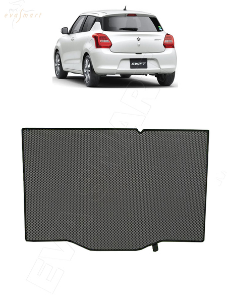 Suzuki Swift V правый руль багажник 2016 - н.в. коврики EVA Smart