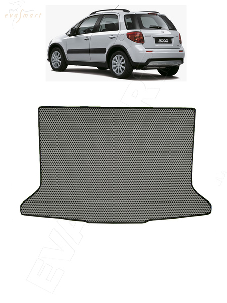 Suzuki SX-4 I багажник хетчбек 2006 - 2014 коврики EVA Smart