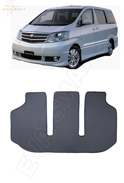 Toyota Alphard I правый руль 7 мест 2002 - 2005 коврики EVA Smart