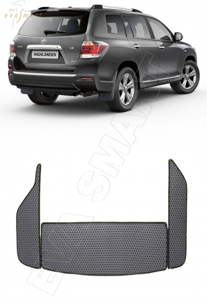 Toyota Highlander II (U40) 7мест 2007 - 2013 коврик в багажник мини EVA Smart