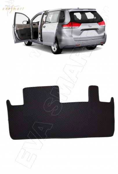 Toyota Sienna III 7мест 2010 - 2020 коврик в багажник EVA Smart