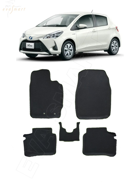 Toyota Vitz III (XP130) правый руль вариант макси 3d 2010 - н.в. коврики EVA Smart