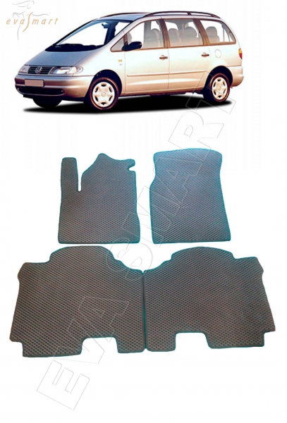 Volkswagen Sharan 1995 - 2000 коврики EVA Smart